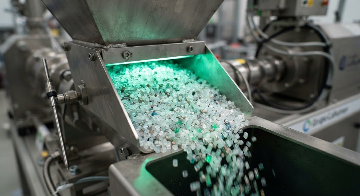 Recycled polymer pellets